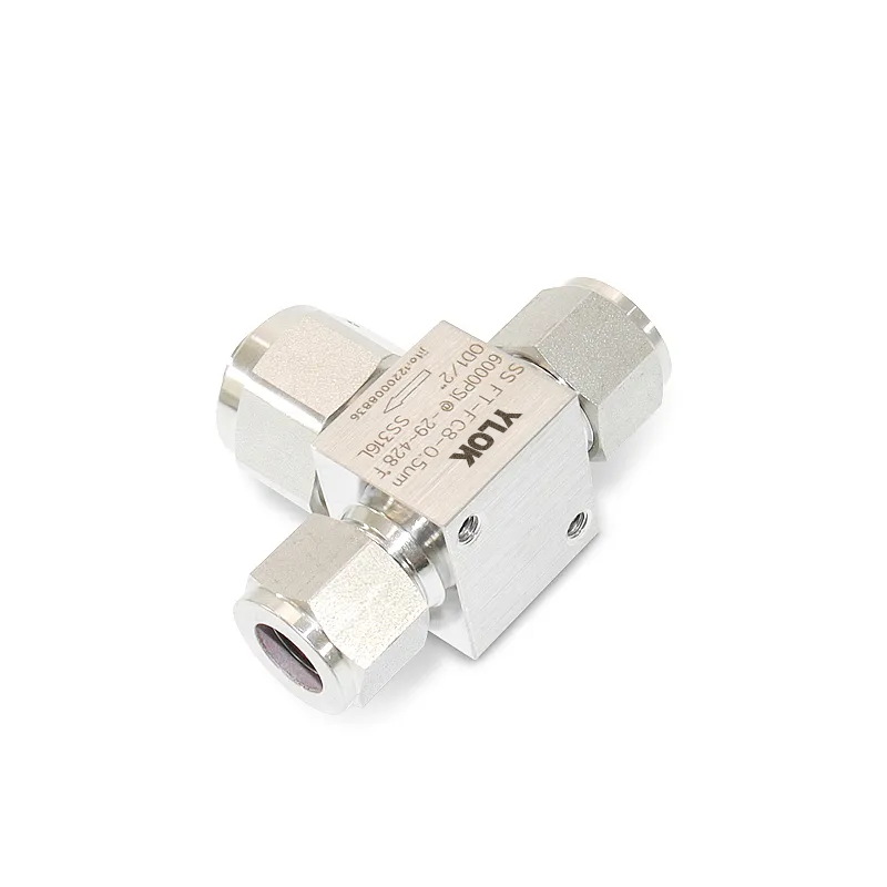 T-Type High-Pressure Filter with Ferrule Ends